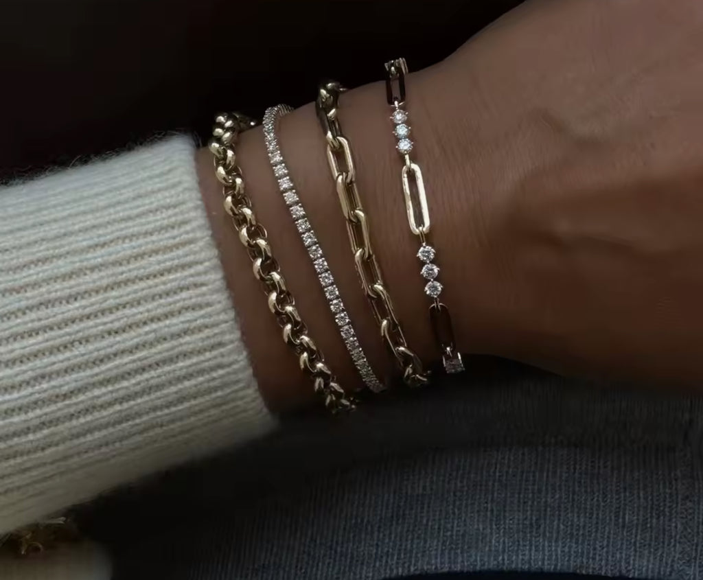 Cz Chain Lux Bracelet Stainless Steel