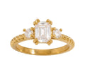 CZ Solitaire Ring Stainless Steel
