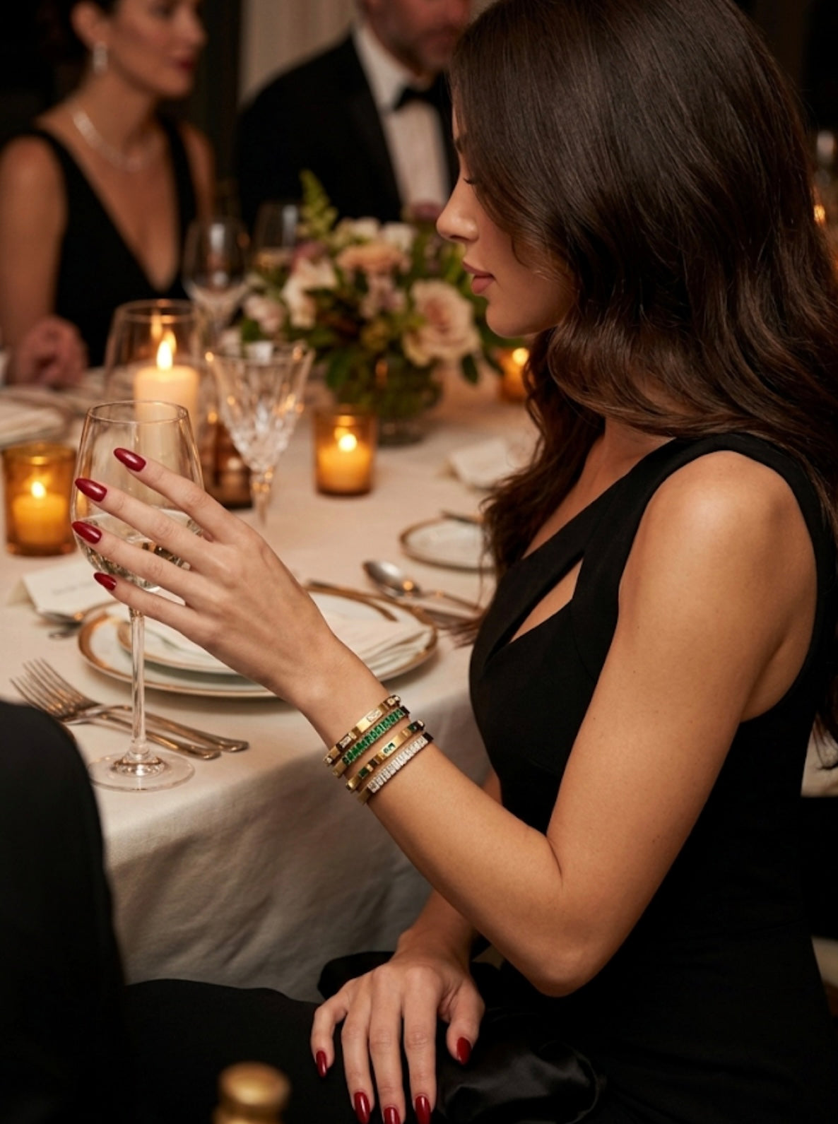 Luxury CZ Bangle Stainless Steel
