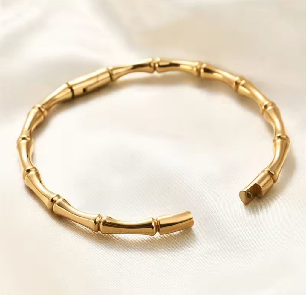 Bamboo Bangle Stainless Steel