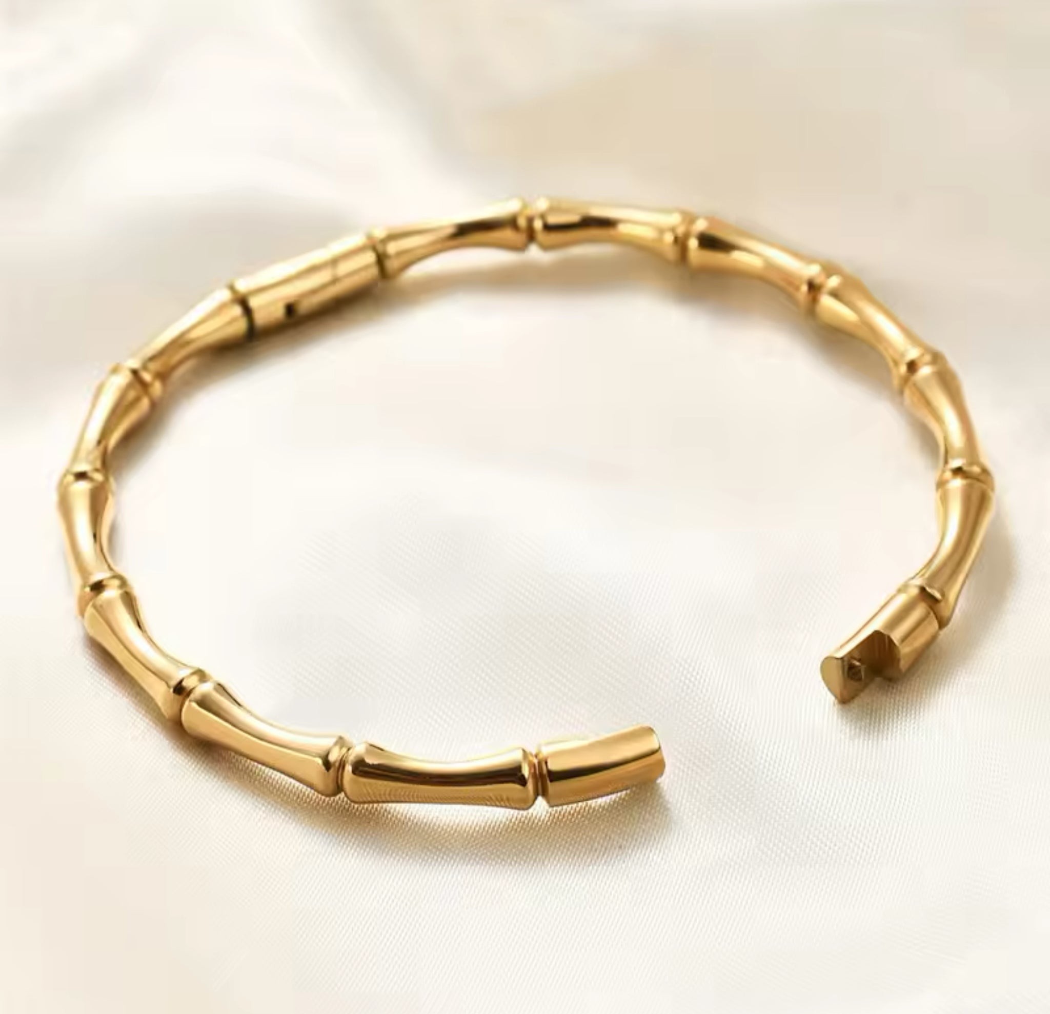 Bamboo Bangle Stainless Steel
