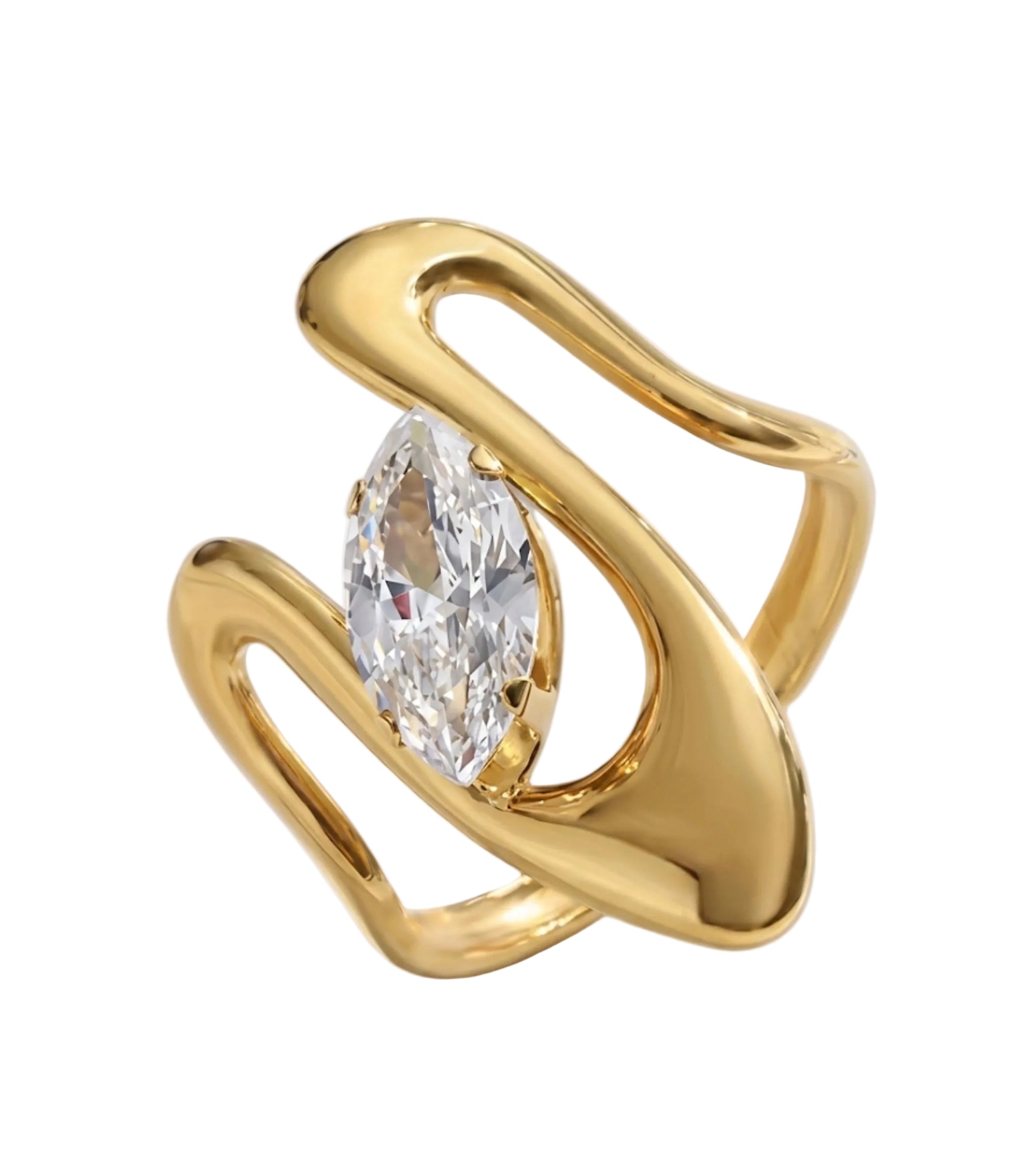 Sculpted Ether Ring Stainless Steel