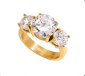CZ Past, Present, Future Trilogy Ring Stainless Steel