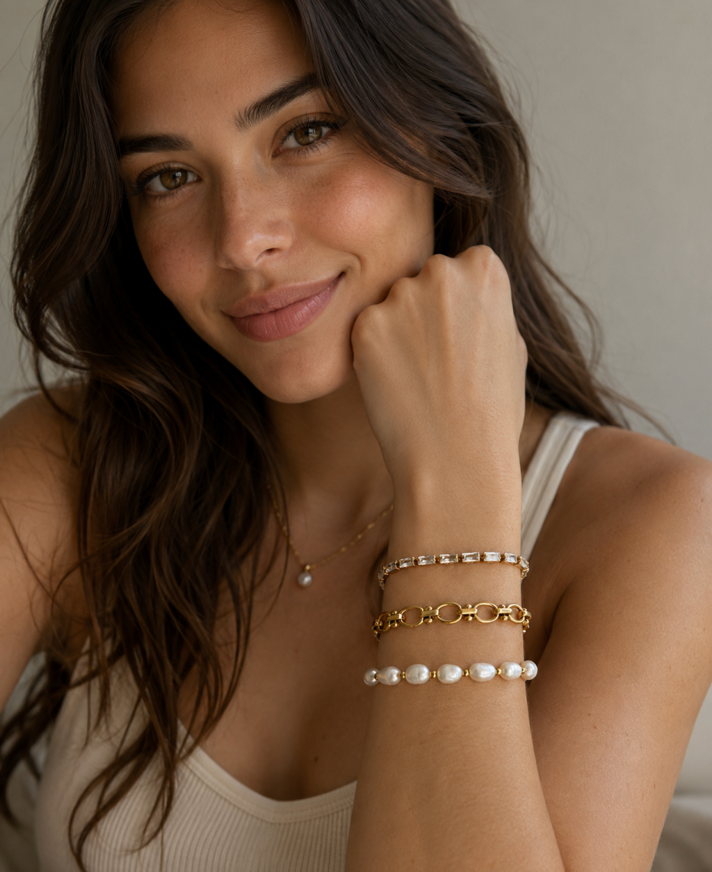 Freshwater Pearl Adjustable Bracelet Stainless Steel
