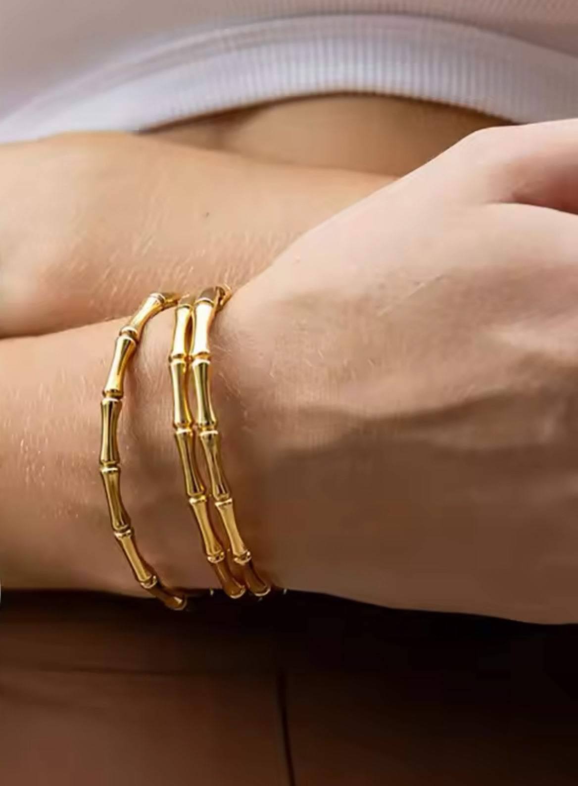 Bamboo Bangle Stainless Steel