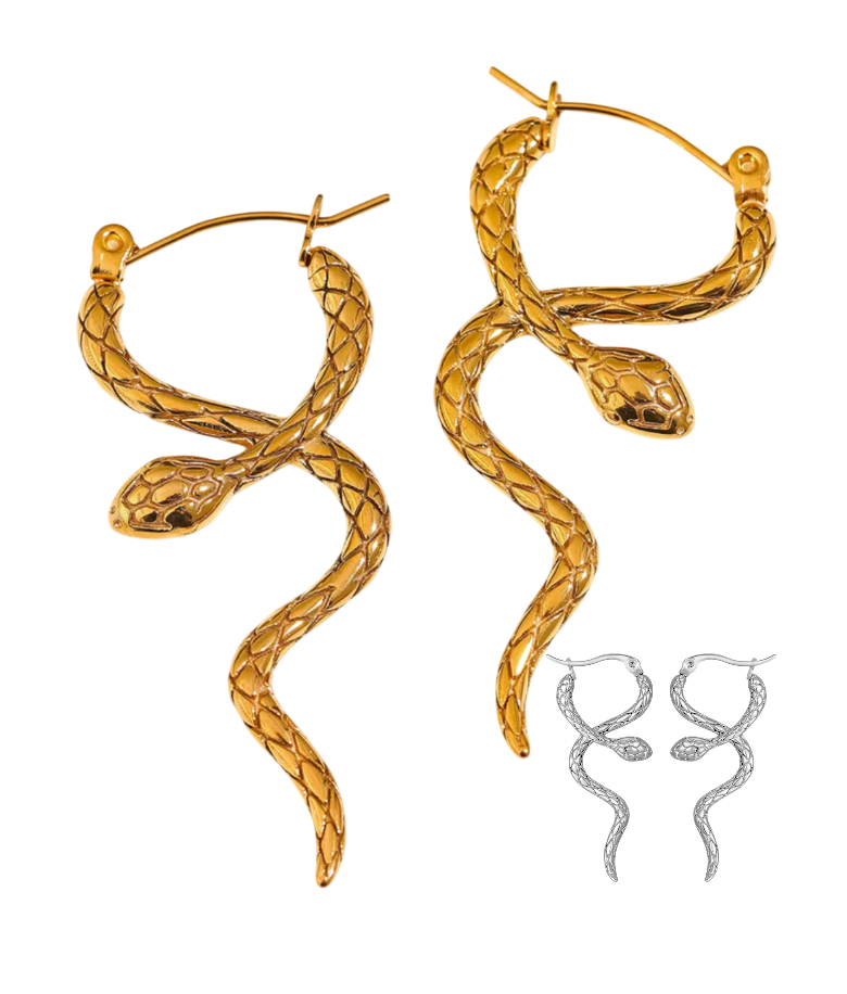 Snake Earrings Stainless Steel