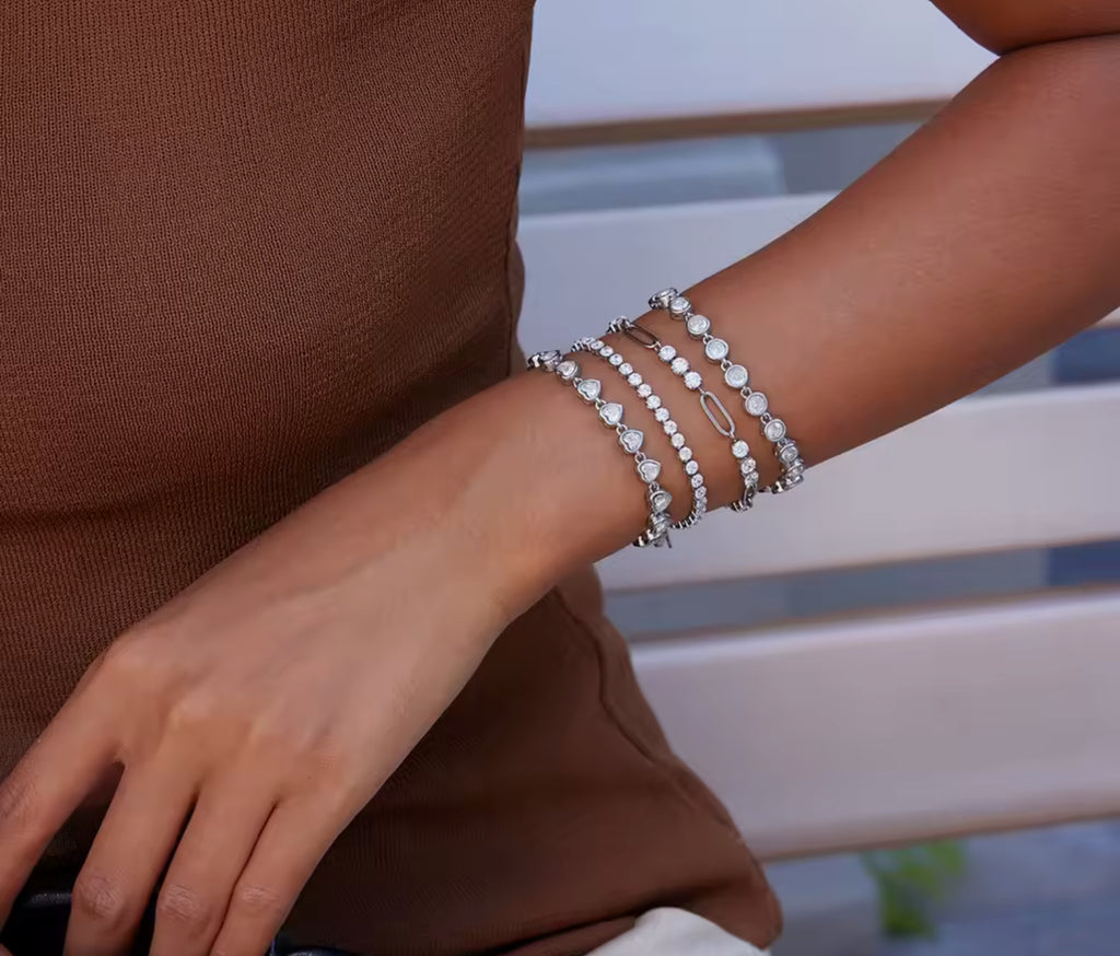 Cz Chain Lux Bracelet Stainless Steel