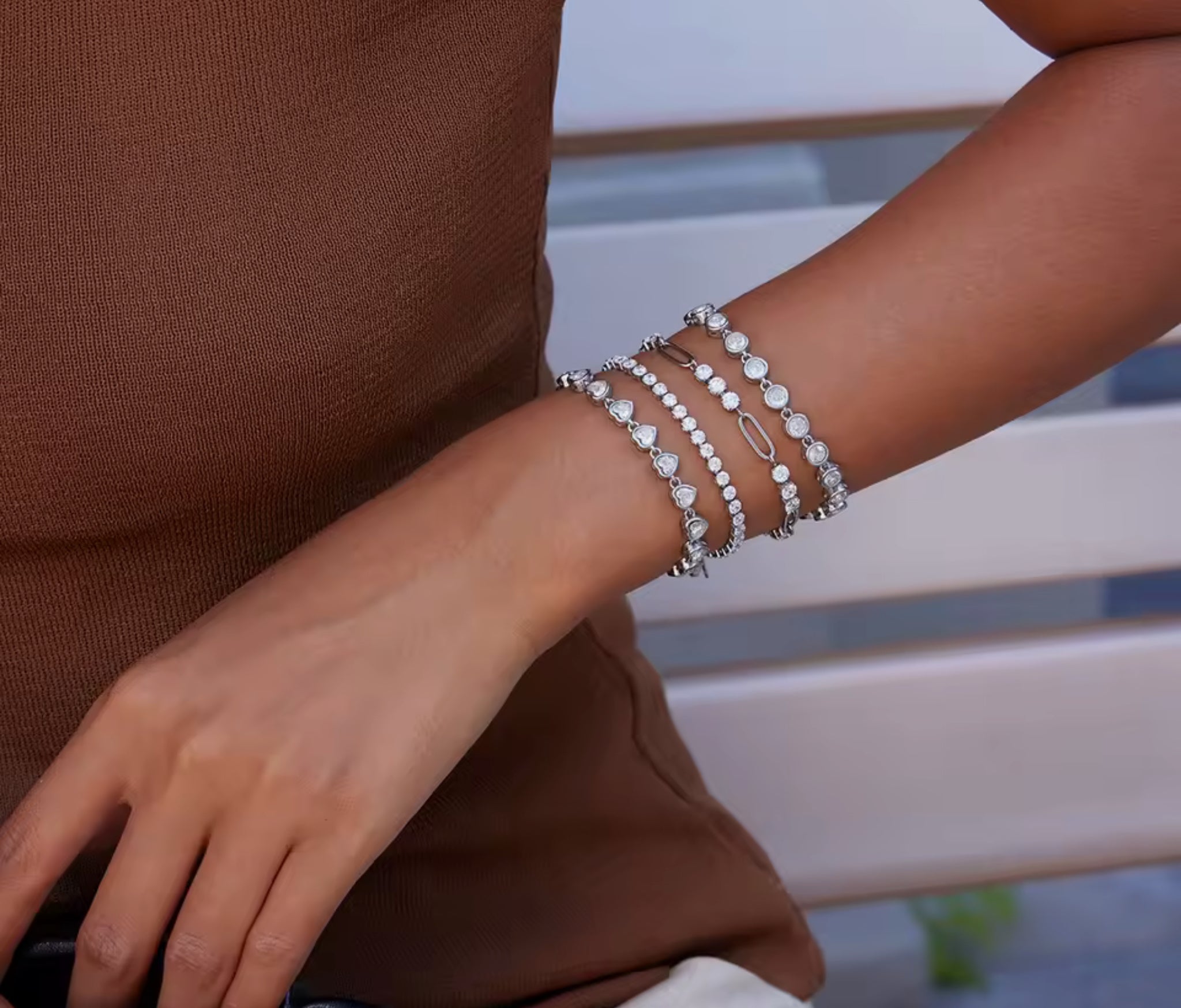 Cz Chain Lux Bracelet Stainless Steel