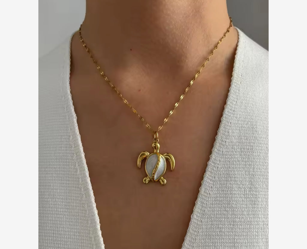 Jewels From the Sea Necklace | Turtle or Conch Shell | Stainless Steel