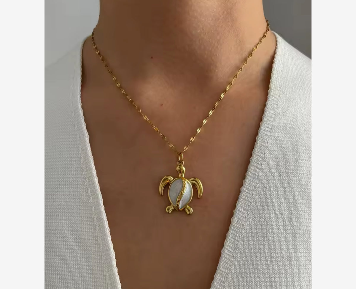 Jewels From the Sea Necklace | Turtle or Conch Shell | Stainless Steel