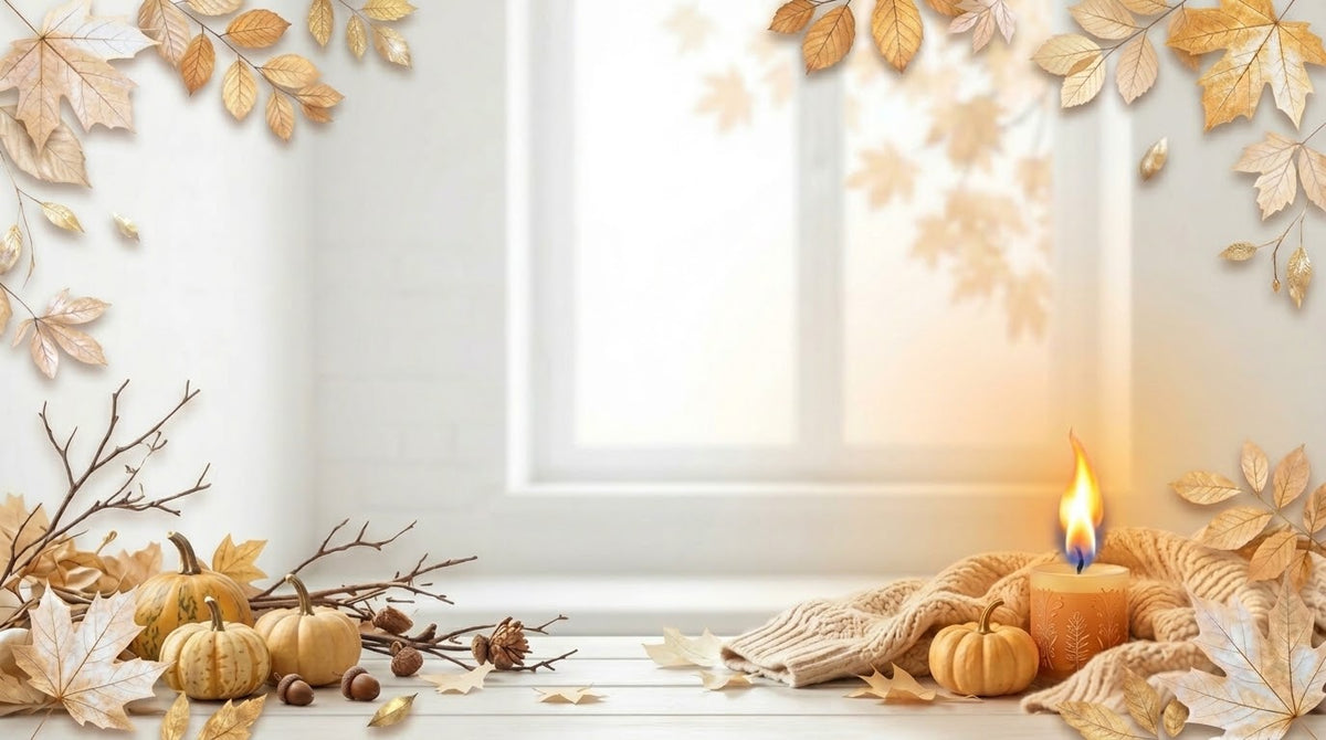 Pink Dazzled fall jewelry collection and autumn sale background